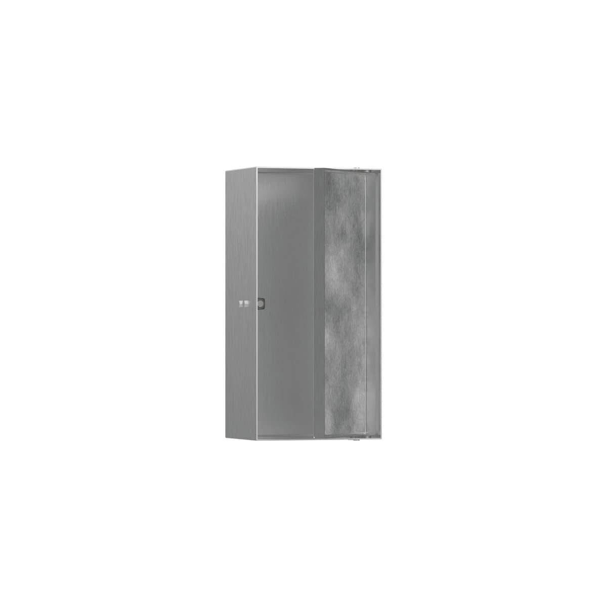 hansgrohe XtraStoris Rock Nicho de Pared Empotrado 12"x6"x4" Acero Inoxidable Cepillado 56082800