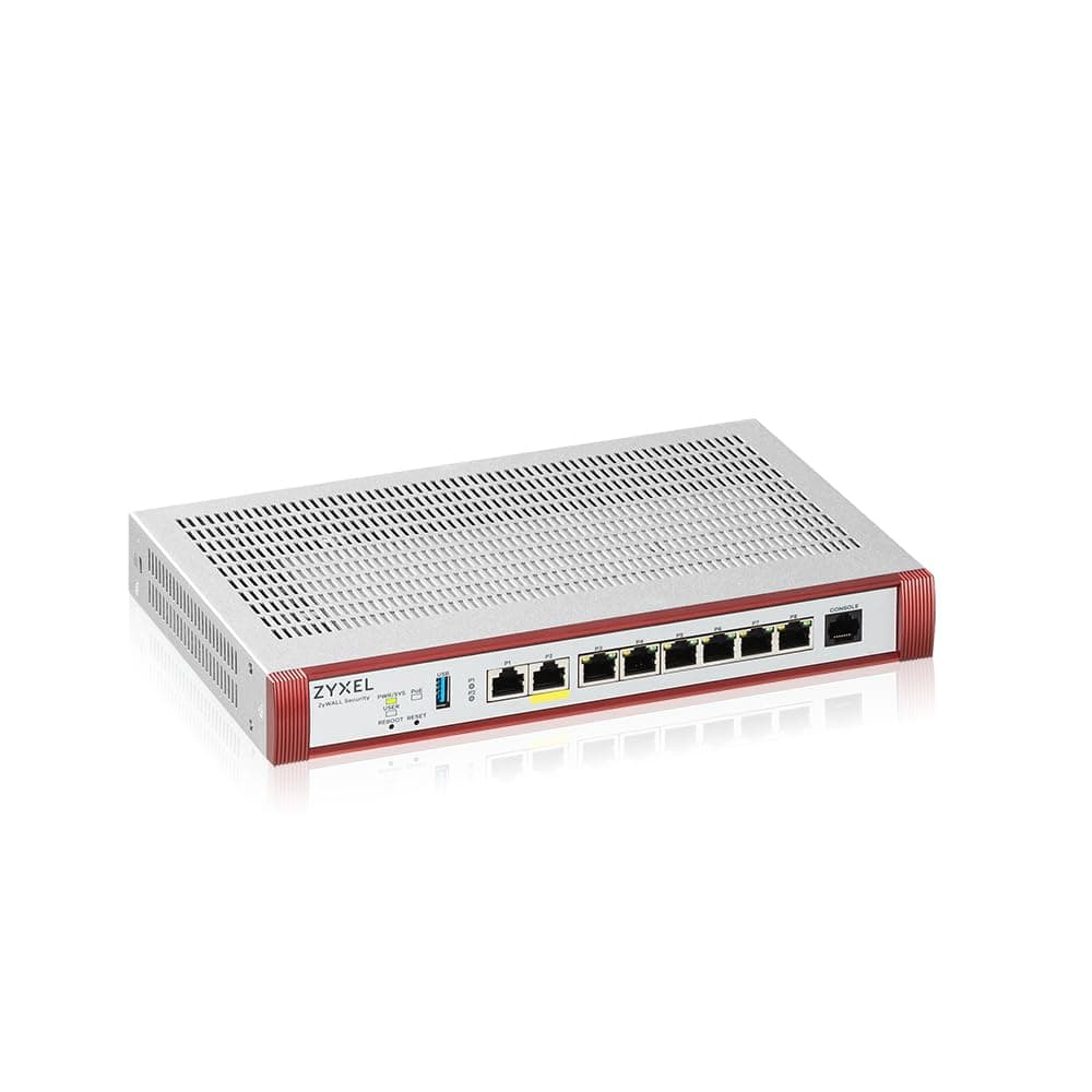 Zyxel USGFLEX200HP ZyWALL High Speed Cyber Security Firewall - Hardware Only - 2x Multi-Gig 2.5G con 1x PoE+ - VPN - Hasta 100 Usuarios - Nebula Cloud USGFLEX200HP-US0101F