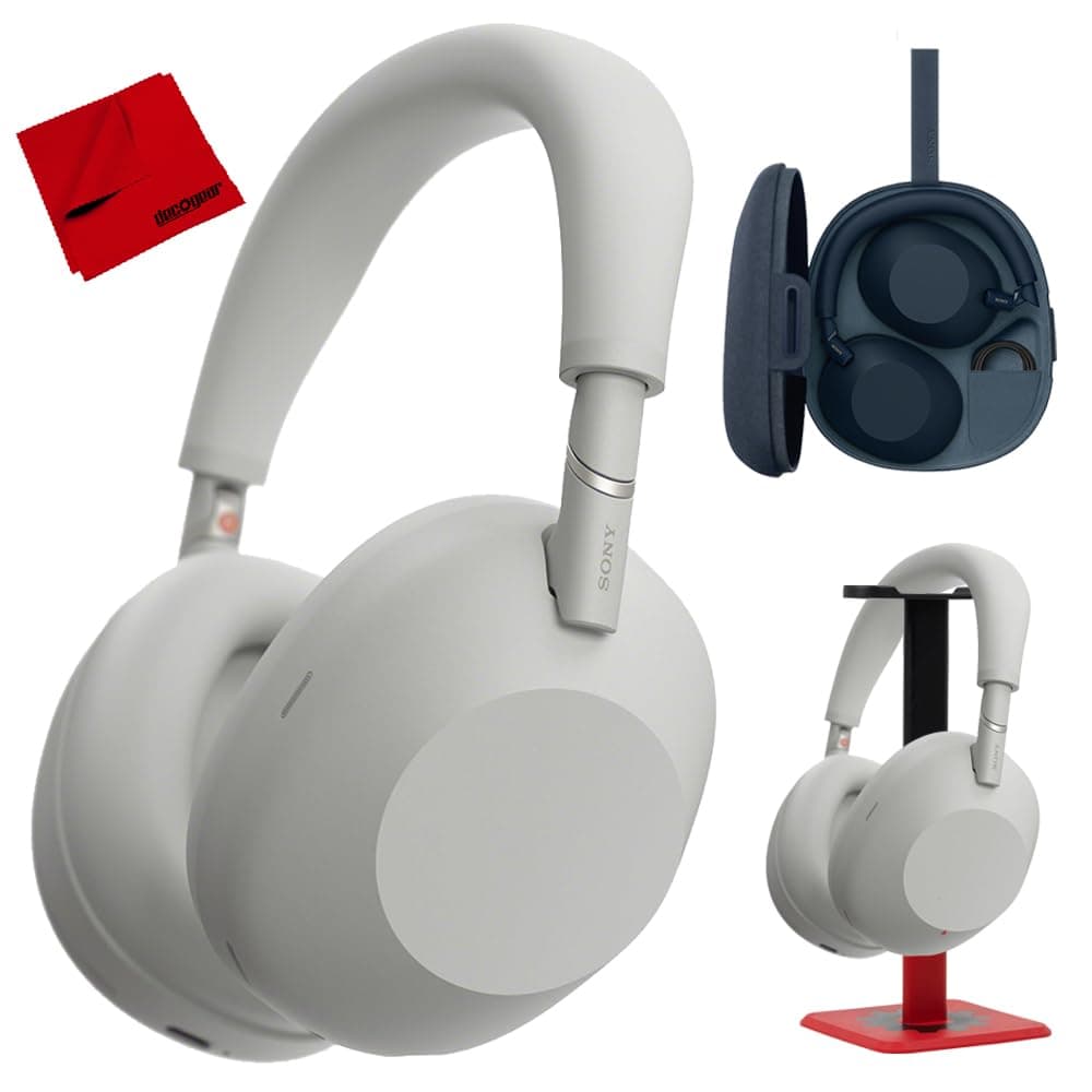 Sony WH-1000XM6 Auriculares inalámbricos con cancelación de ruido - Platinum Silver + soporte Deco Gear Pro Audio E4SNWH1000XM6S