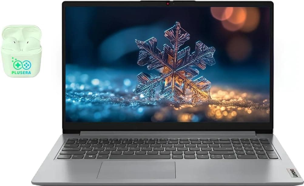 Lenovo IdeaPad de 15.6", Windows 11 con 1 año de Microsoft Office 365 incluido, procesador Intel Celeron, audífonos PLUSERA (gris, 36 GB de RAM | 2.6 TB de almacenamiento) Lenovo 15