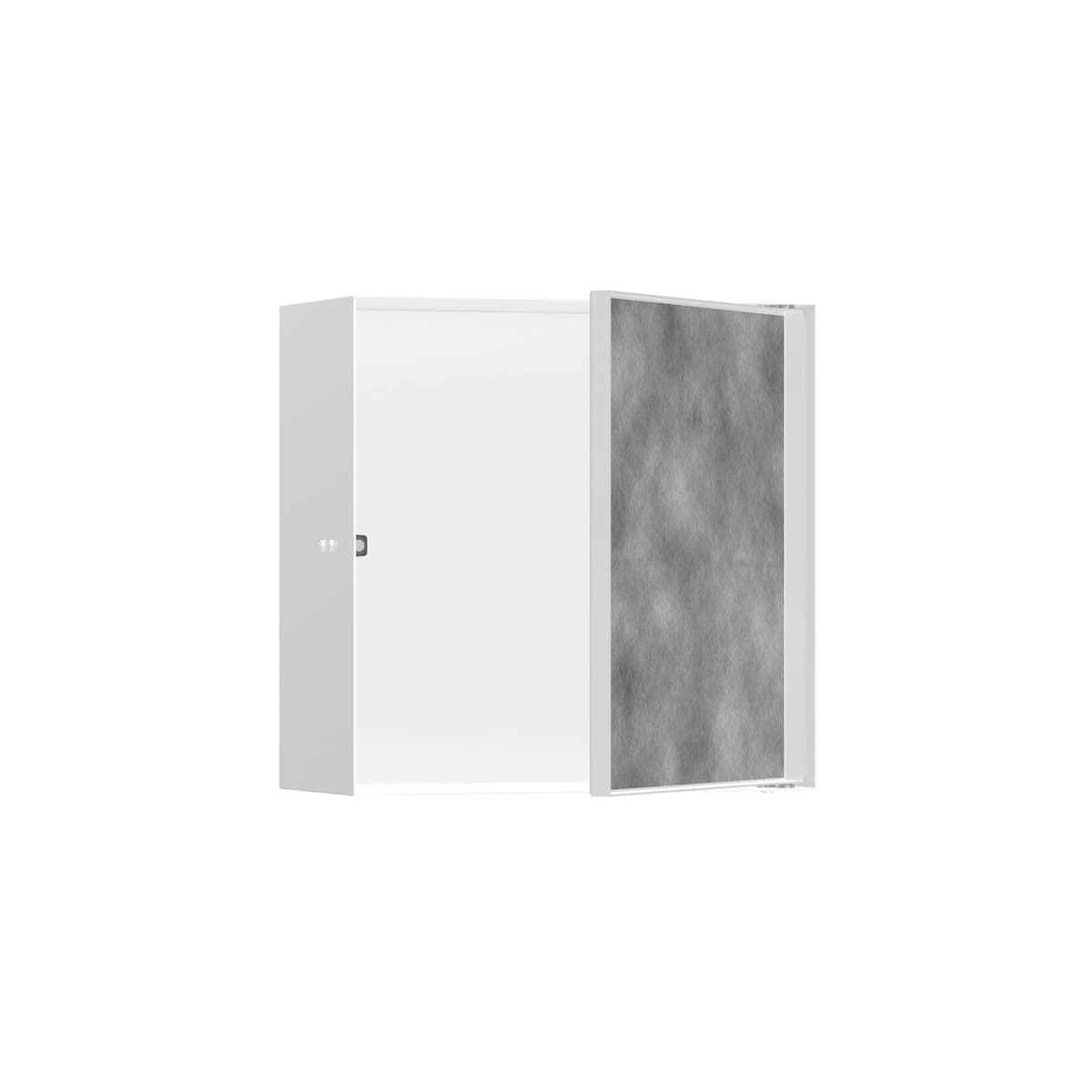 hansgrohe XtraStoris Rock 12x12x5.5" Nicho Empotrado con Puerta Tileable Blanco Mate 56091700