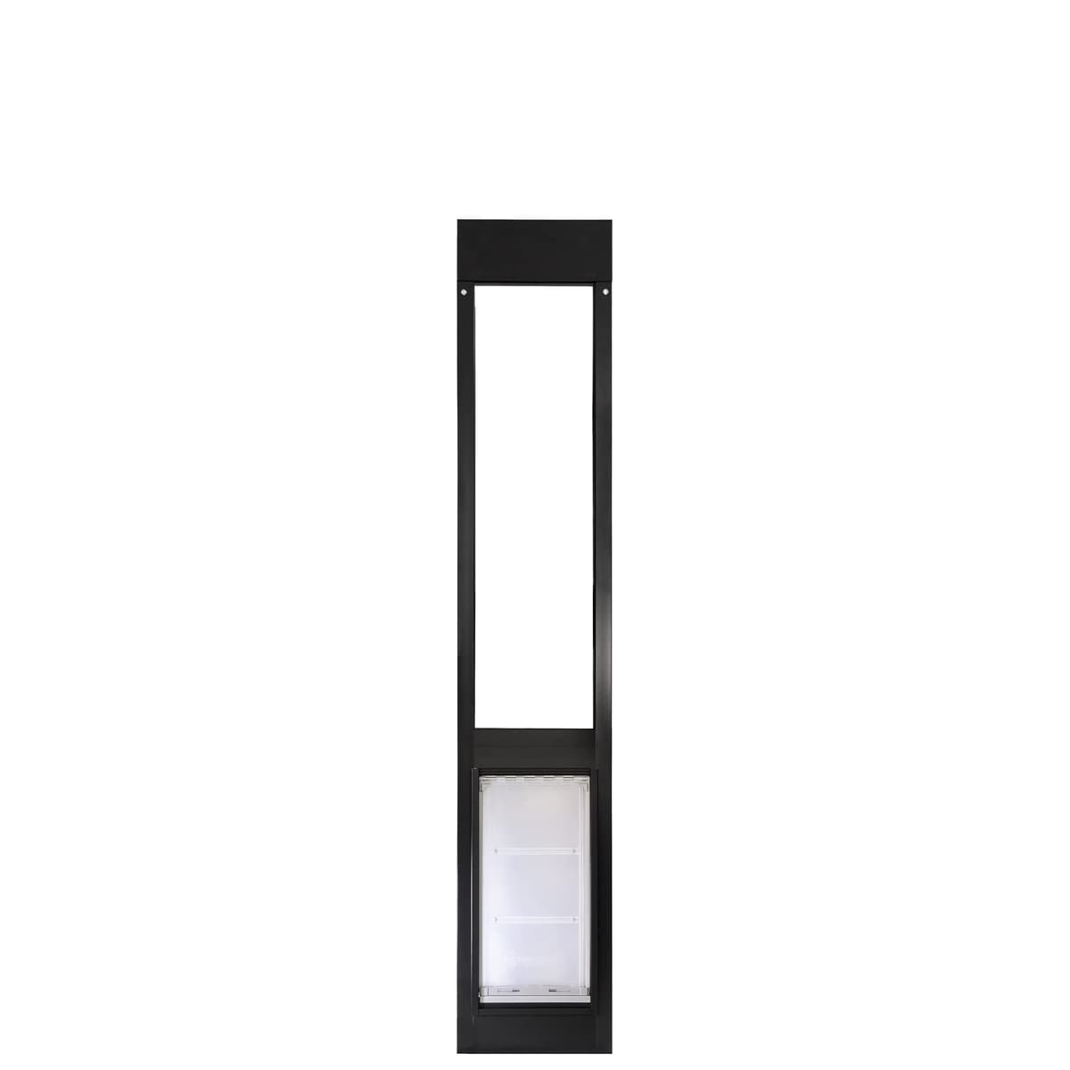 Puerta para Mascotas Endura Flap Thermo Panel de Doble Panel para Climas Extremos | Solución de Puerta para Mascotas Aislada Premium | Resistente, Segura y Resistente a la Intemperie | Negra, Aleta Grande, Altura del Deslizamiento de 74.75"-77.75" 01EF-C30LL-1B-3DS