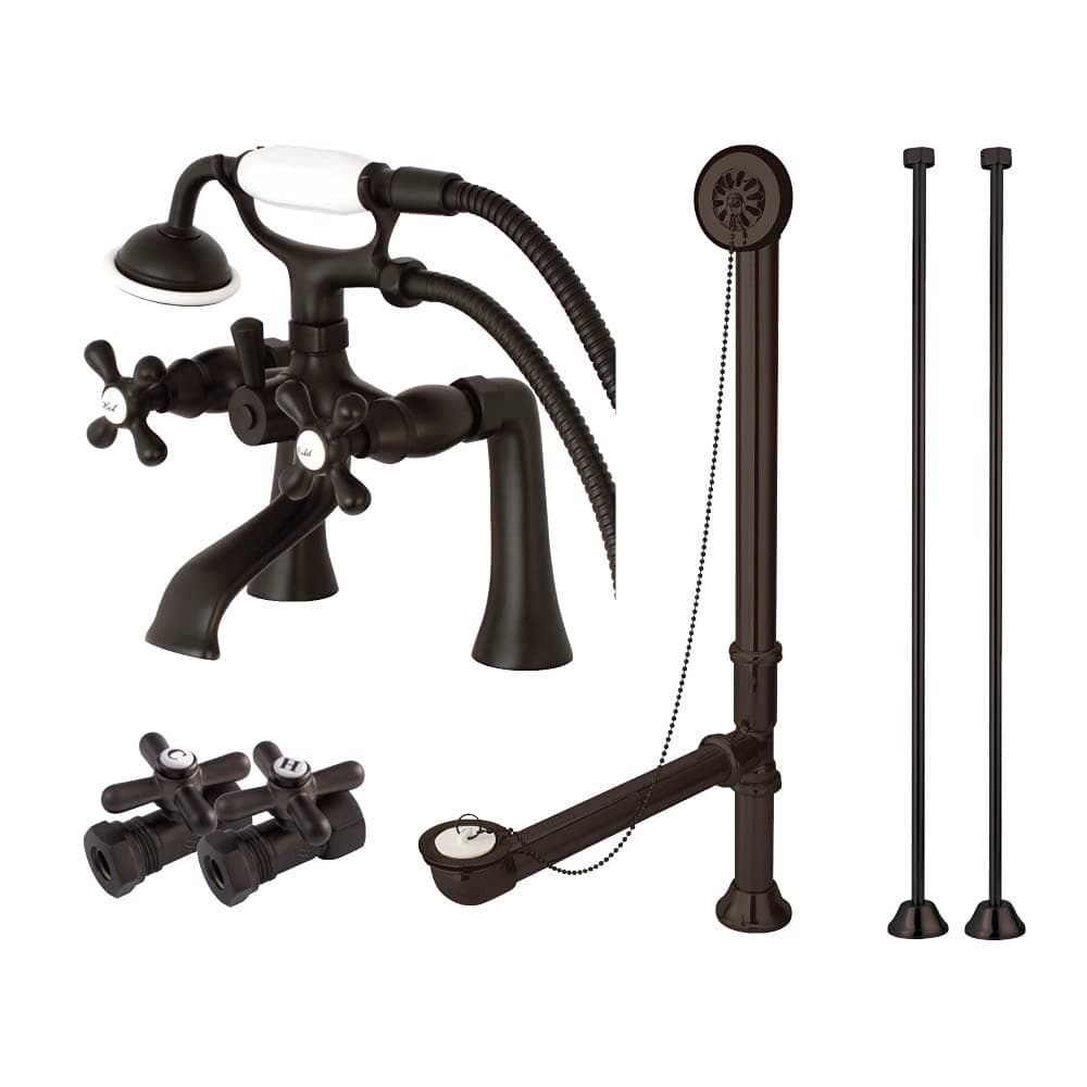 Kingston Brass CCK268ORB Juego grifo para tina Clawfoot, acabado Oil Rubbed Bronze