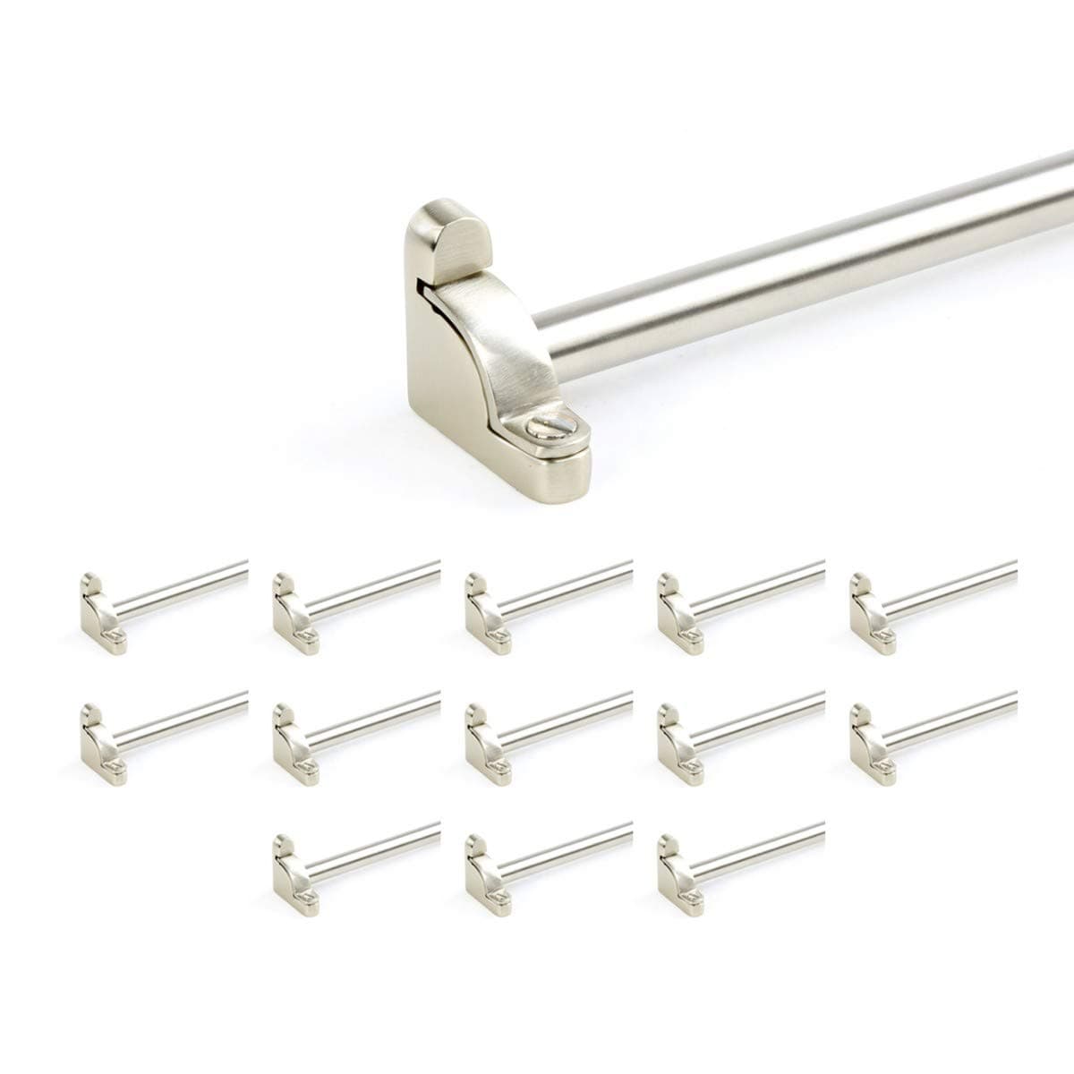 Juego de varillas para alfombra Renovators Supply 39 5/8" níquel satinado pack de 13 22105