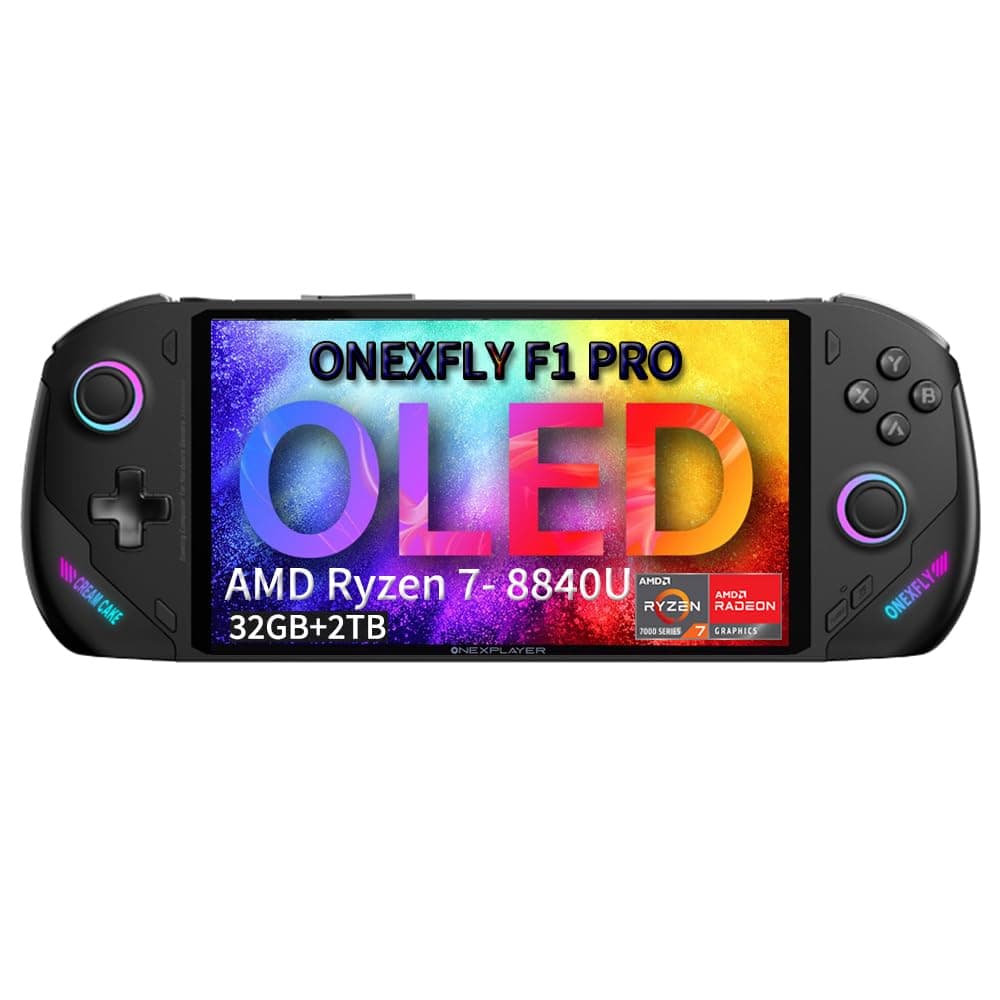ONE XPLAYER Onexfly F1 PRO Handheld PC, AMD Ryzen 7 8840U, 32GB RAM, 2TB SSD, 7" OLED 144Hz, Windows 11 Home