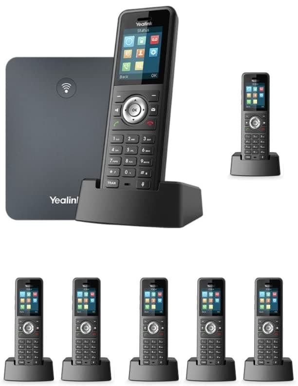 Yealink W79P Bundle (W70B + W59R) + 6 Handsets W59R W79P+1XW59R