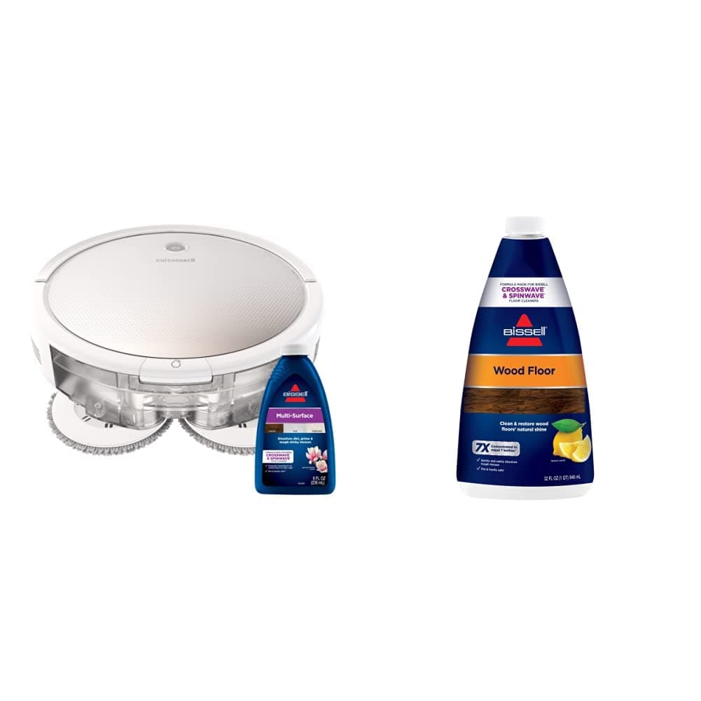 BISSELL SpinWave Pet Robot + 32 oz. Fórmula para Madera
