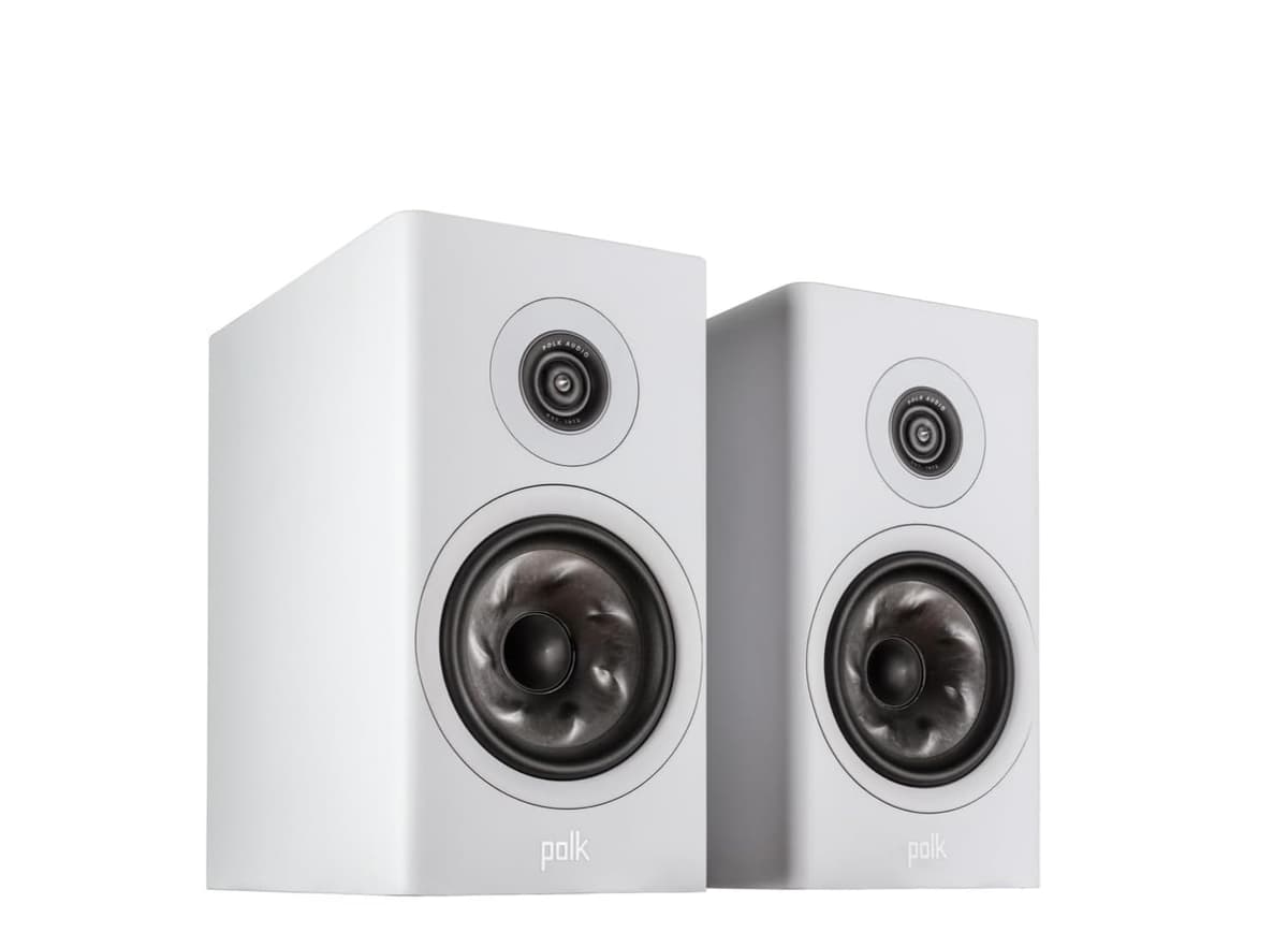 Polk Reserve R200 Large Bookshelf Speaker - 1" Pinnacle Ring Tweeter y 6.5" Turbine Cone Woofer, Blanco