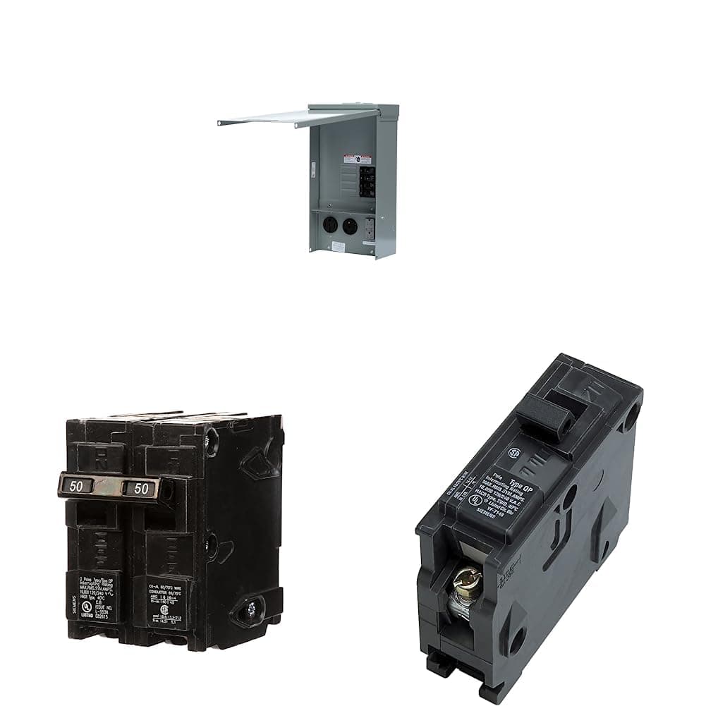 Siemens TL137US Talon Panel de salida temporal con breakers Q250 50A y Q120 20A