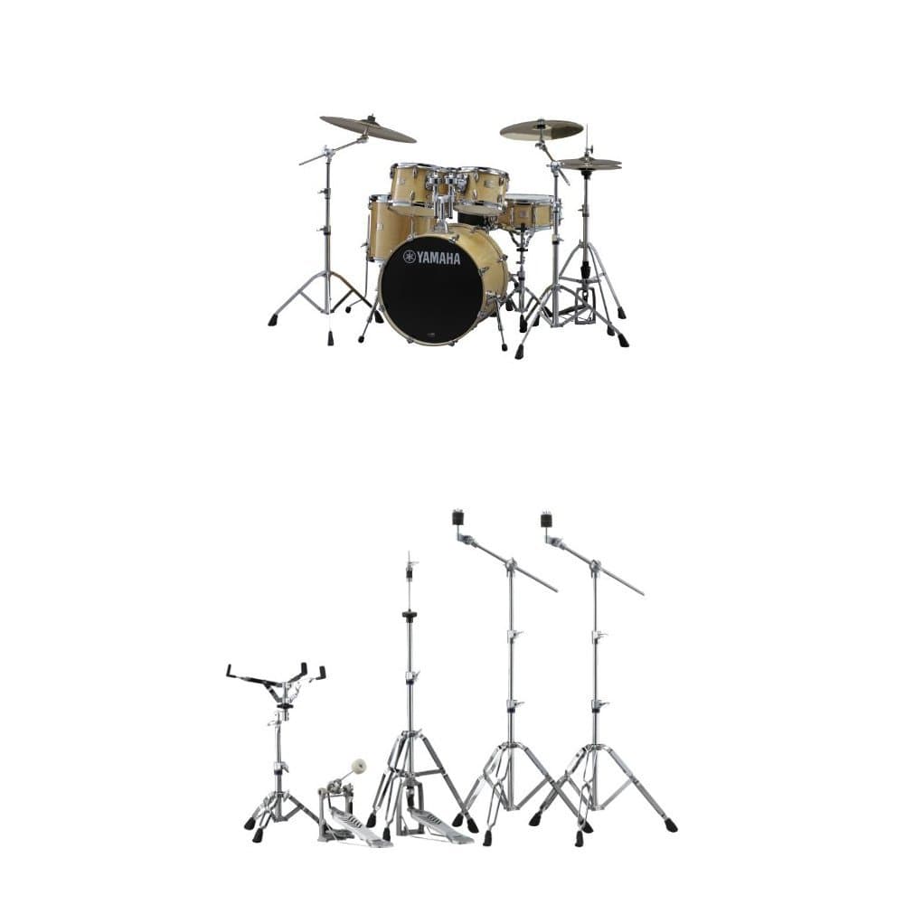 Yamaha Stage Custom Batería Fusion Birch con Hardware, Natural Wood