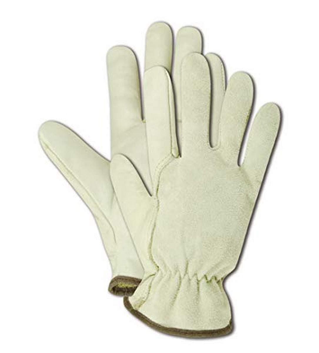 MAGID Roadmaster Guante de conductor sin forro en cuero grain con pulgar wing, Talla M, 180 pares B6547EM-15