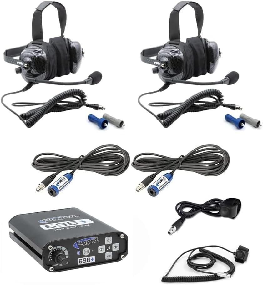 Rugged Radios Carbon Fiber Ultimate Headset - Auriculares para Off-Road e Intercom H42-STX / H22-STX