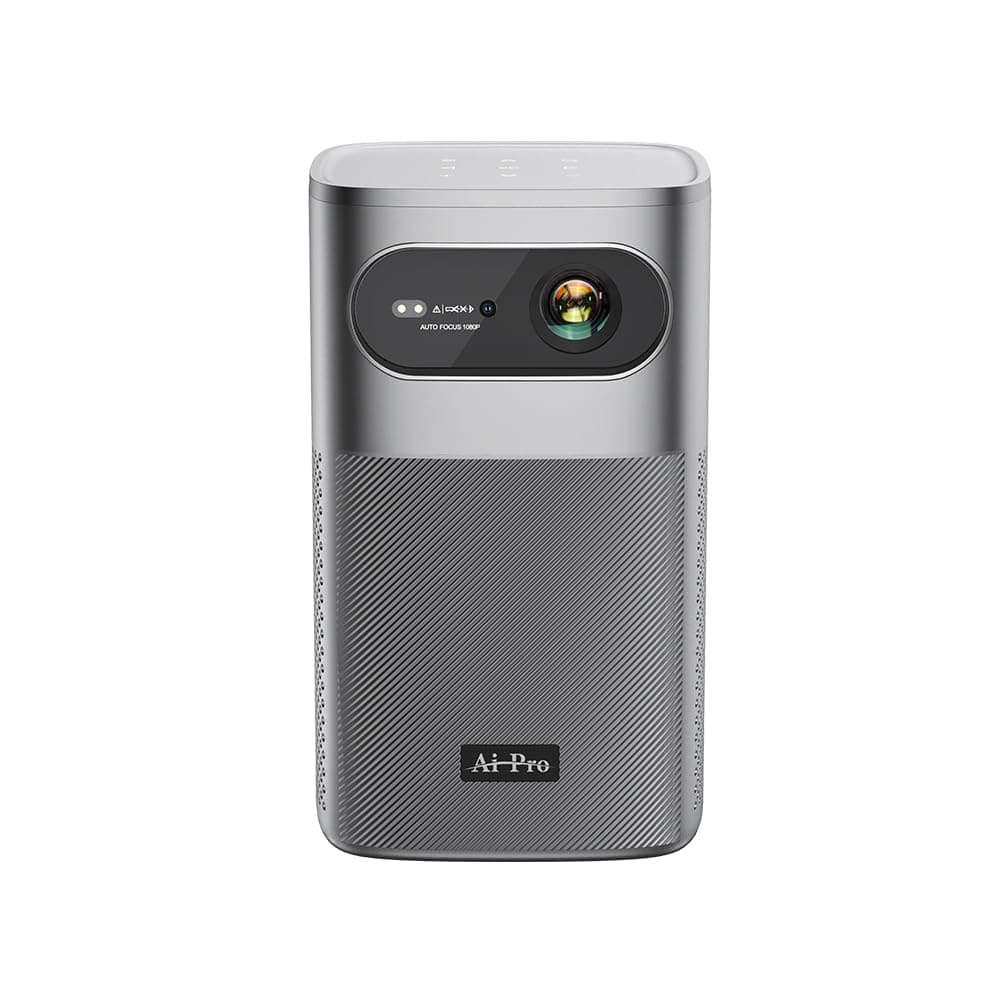 Aipro Mini Portable Projector Modelo 13000 - Proyector portátil 1080p con soporte 4K, apps integradas, WiFi, Bluetooth y batería 15600mAh pro13000