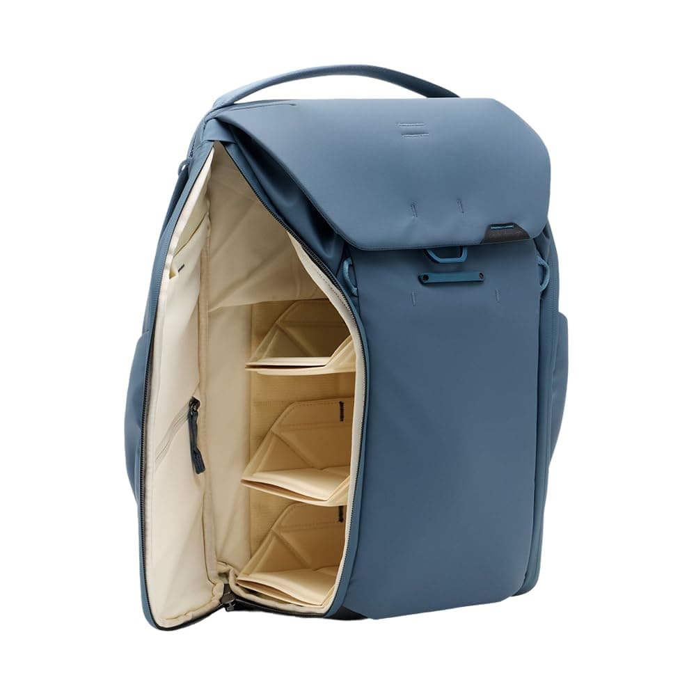 Mochila Peak Design Everyday V3 20L, Ocean, cierre MagLatch superior, acceso lateral dual, divisores FlexFold, compatible con laptop de 15", para transporte de cámara, desplazamientos diarios o viajes, mochila versátil para hombres y mujeres BEDB-20-DS-3
