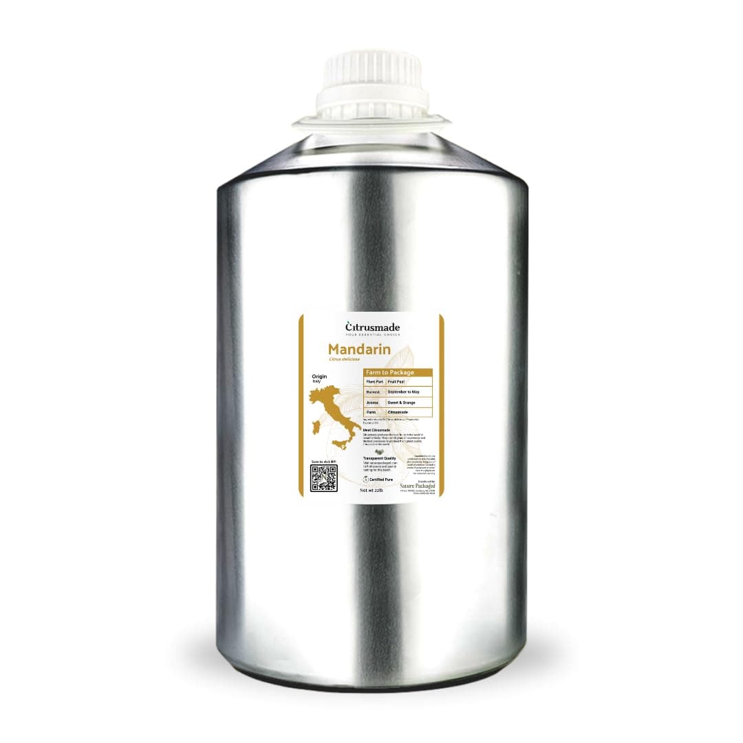Nature Packaged Pure Mandarin Essential Oil - Aceite de Mandarina directo de Citrusmade (Italy) (22lbs)