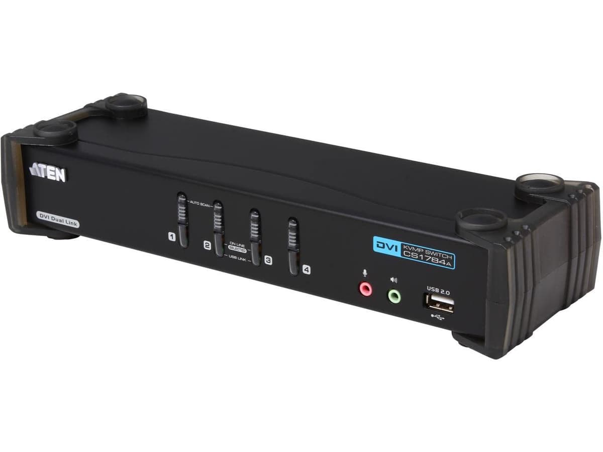 ATEN CS1784A KVM 4 puertos DVI de doble enlace