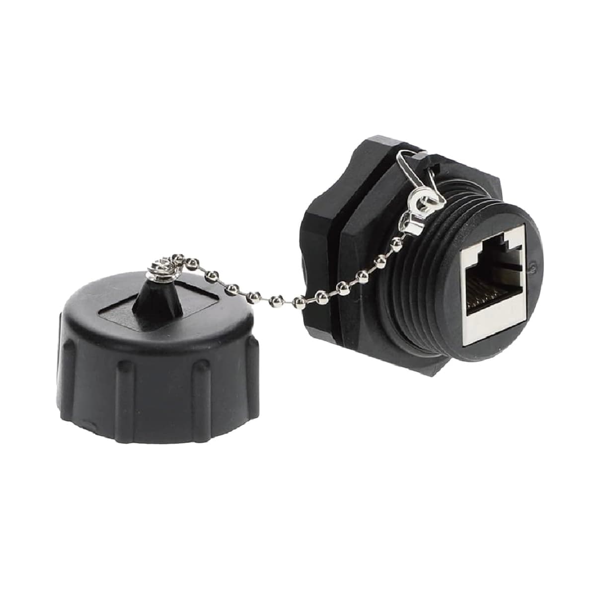InstallerParts Conector Pasacable RJ45 Cat6 Blindado para Panel IP67 - Pack 100, Negro 25915-SFP