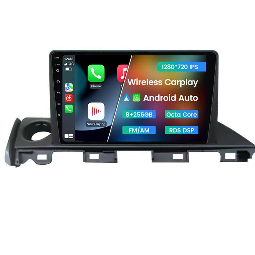 Biorunn radio estéreo Android 9" para Mazda 6 (2016-2018), 8GB+256GB, CarPlay/Android Auto inalámbricos