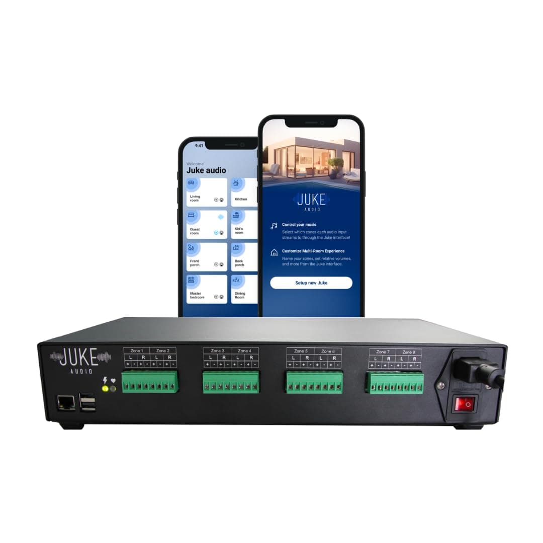 JUKE AUDIO Juke-8 Amplificador multiroom 8 zonas con transmisión integrada y control por app