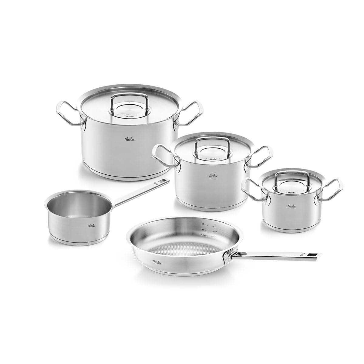 Fissler Original-Profi Set de Cocina 8 Piezas Acero Inoxidable con Tapas Metálicas 084-378-05-000/0