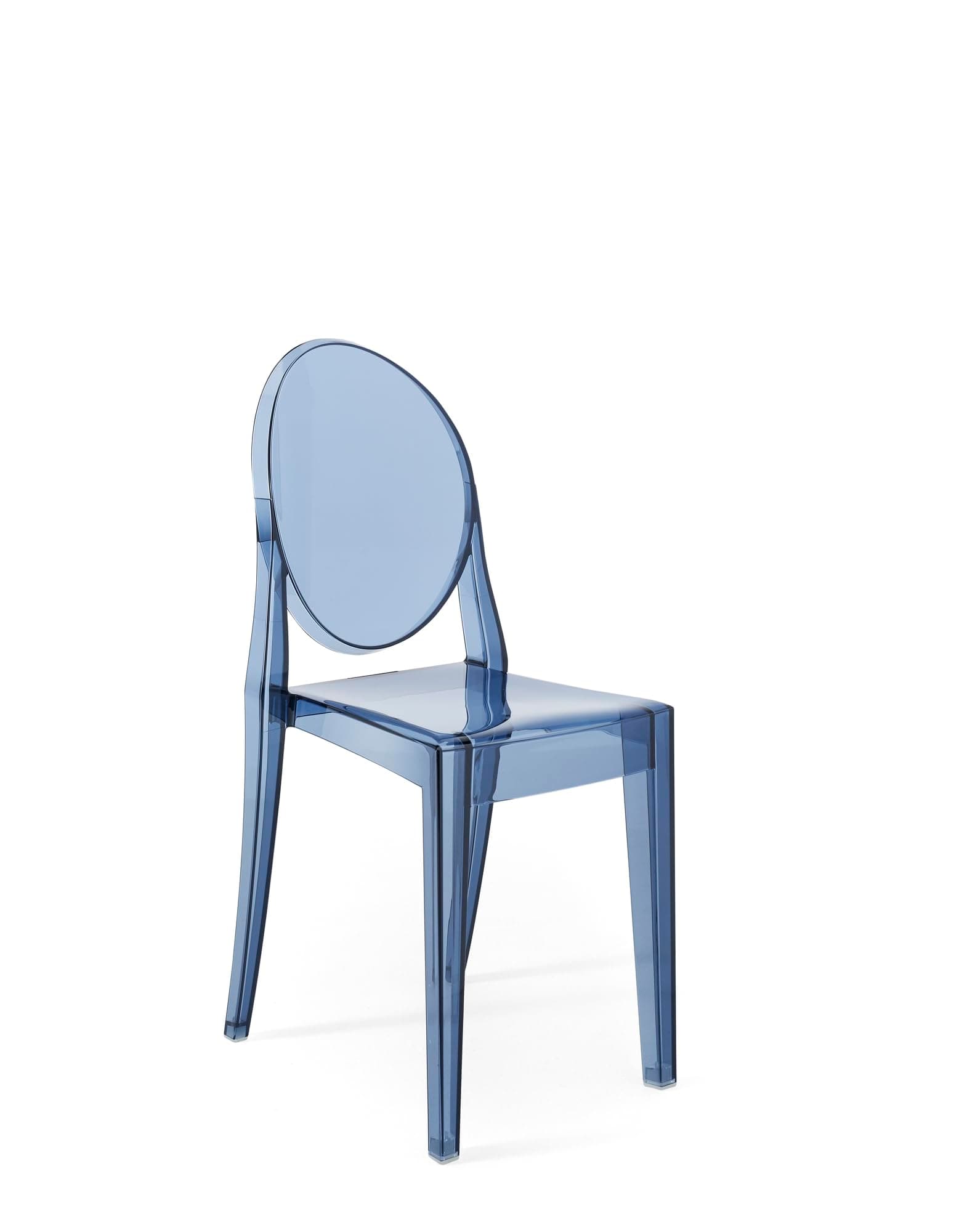 Kartell Silla Victoria Ghost, Juego de 2, Azul Polvo G4857Z4