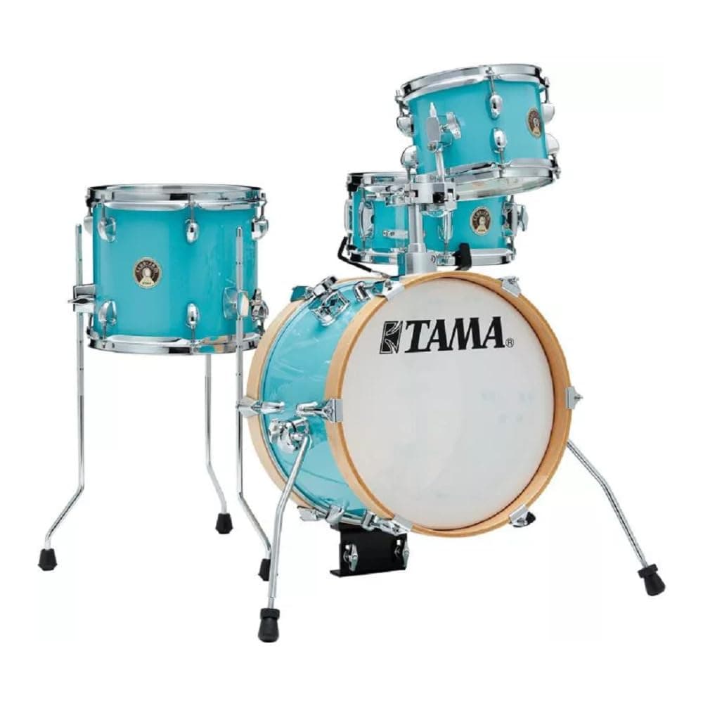 Tama Club-JAM Flyer LJK44S 4-pc Shell Pack con Redoblante - Aqua Blue LJK44S-AQB