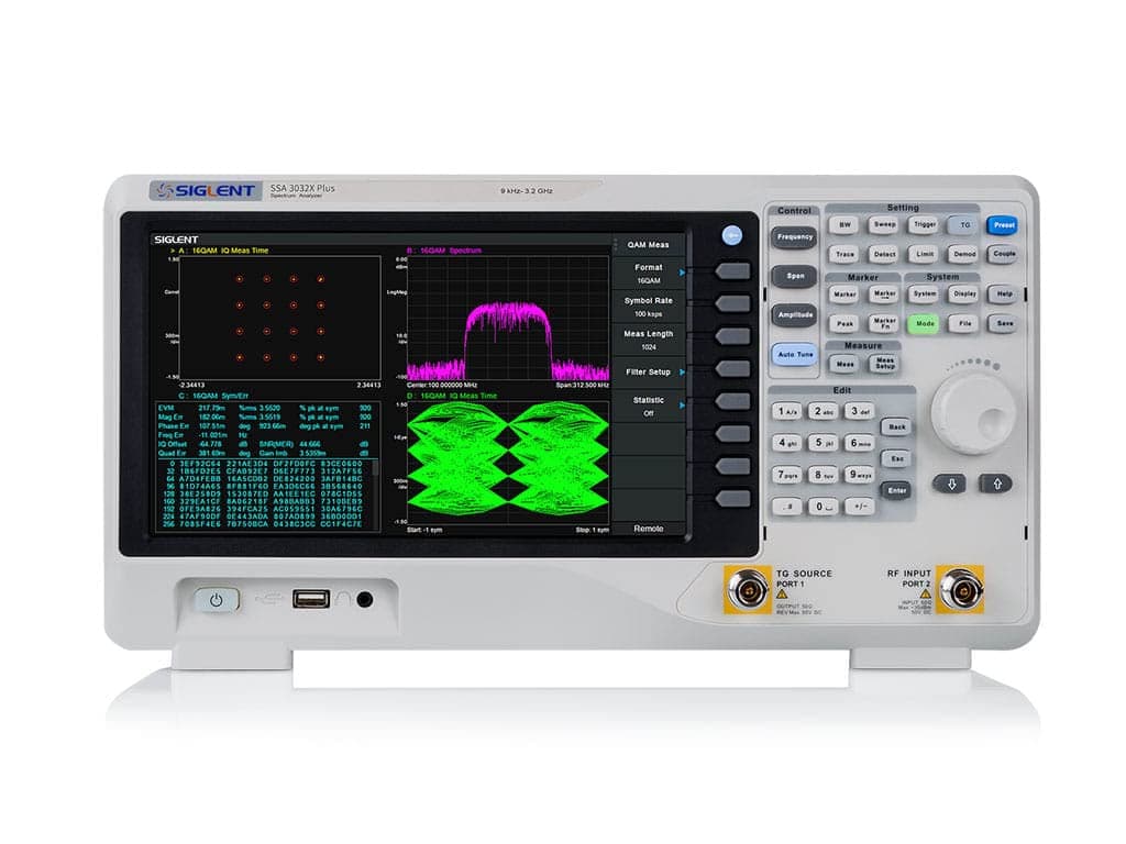 Siglent SSA3021X Plus - Analizador de Espectro de 2.1 GHz con Generador de Seguimiento y Preamplificador