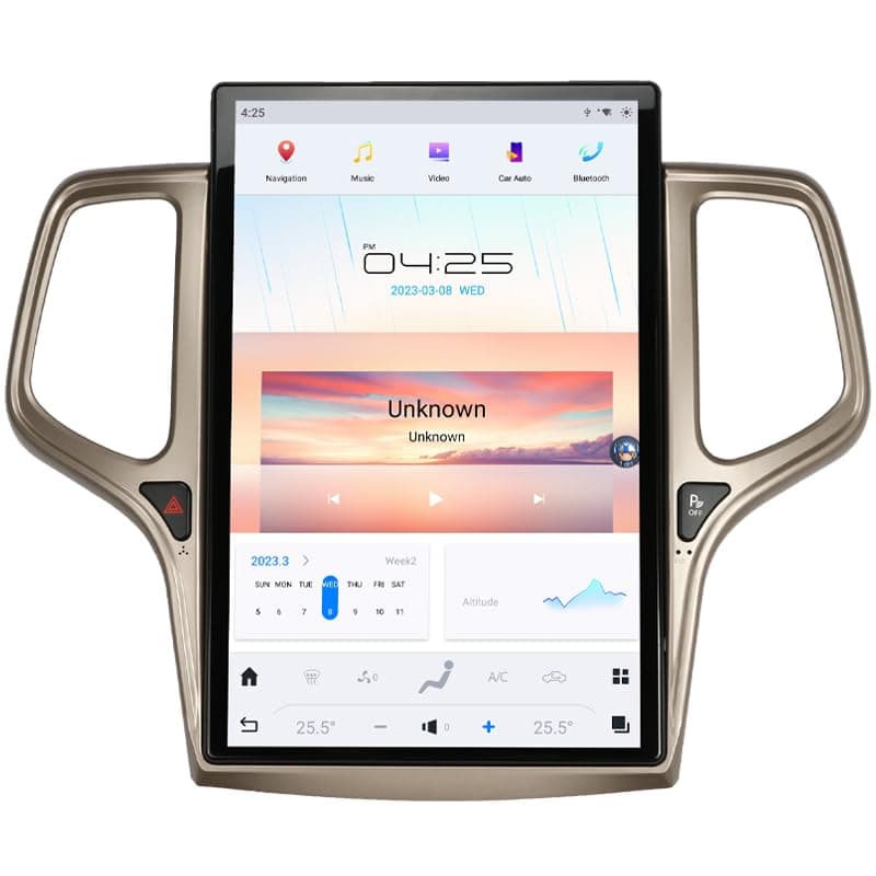 NAKEVICH Radio Android 11 14.4" para Jeep Grand Cherokee 2014-2020 - Pantalla estilo Tesla, GPS, CarPlay/Android Auto