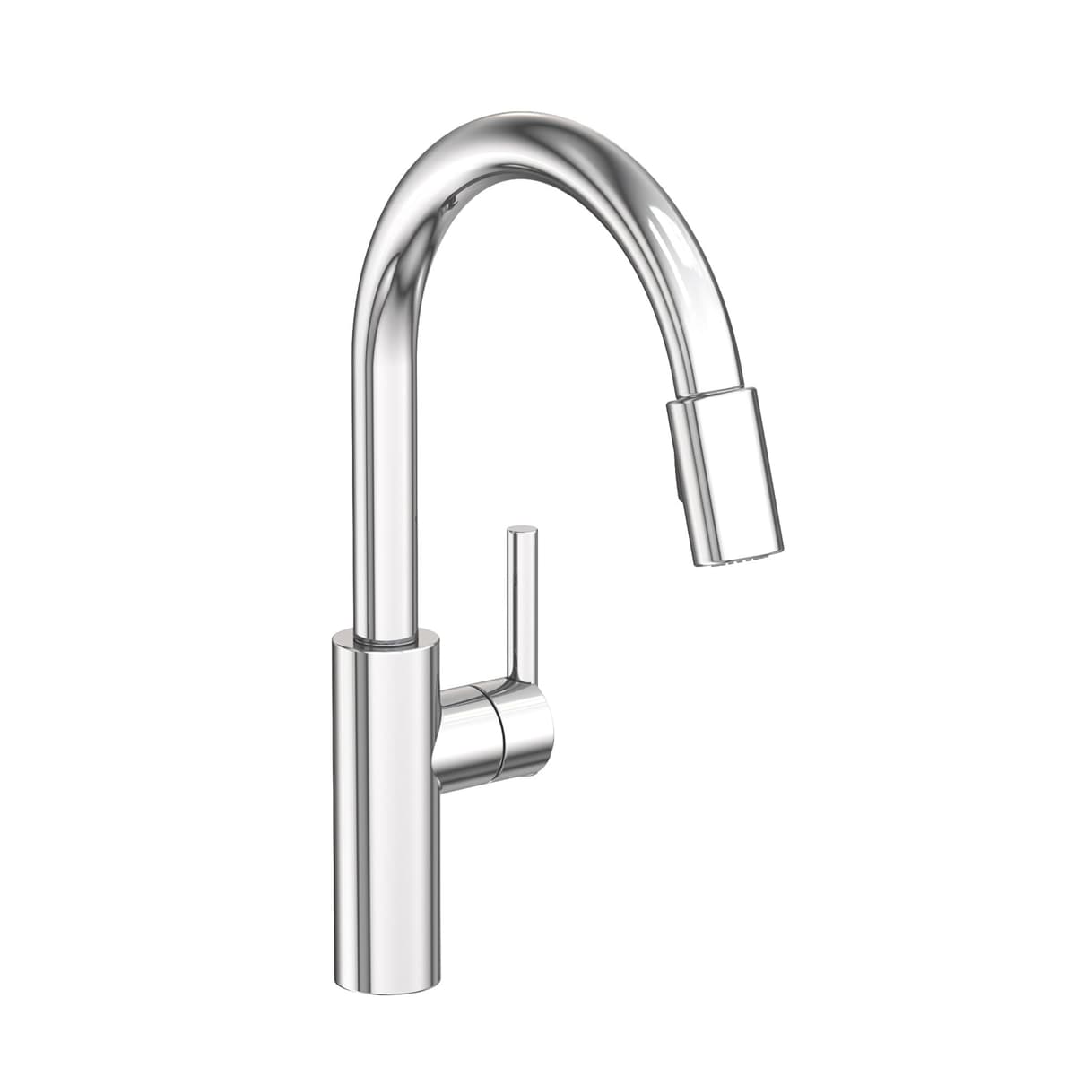 Newport Brass 1500-5103/26 Grifo de cocina East Linear con rociador, Cromado pulido