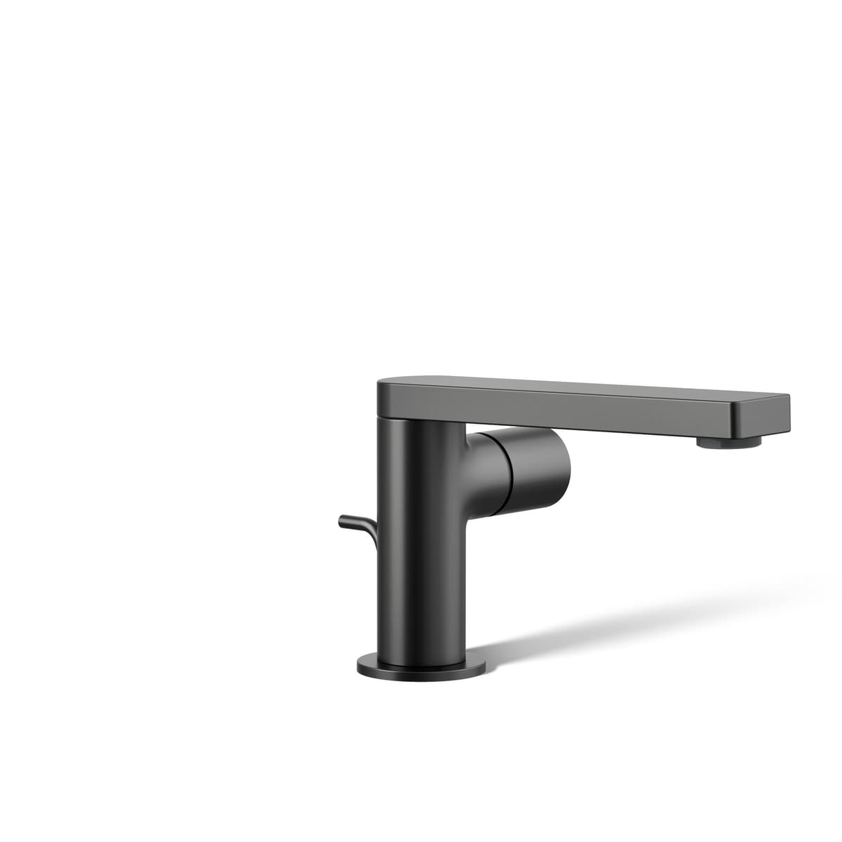 Kohler Composed Grifería monomando para lavabo con manija cilíndrica, 1.2 gpm, Negro mate 73050-7-BL