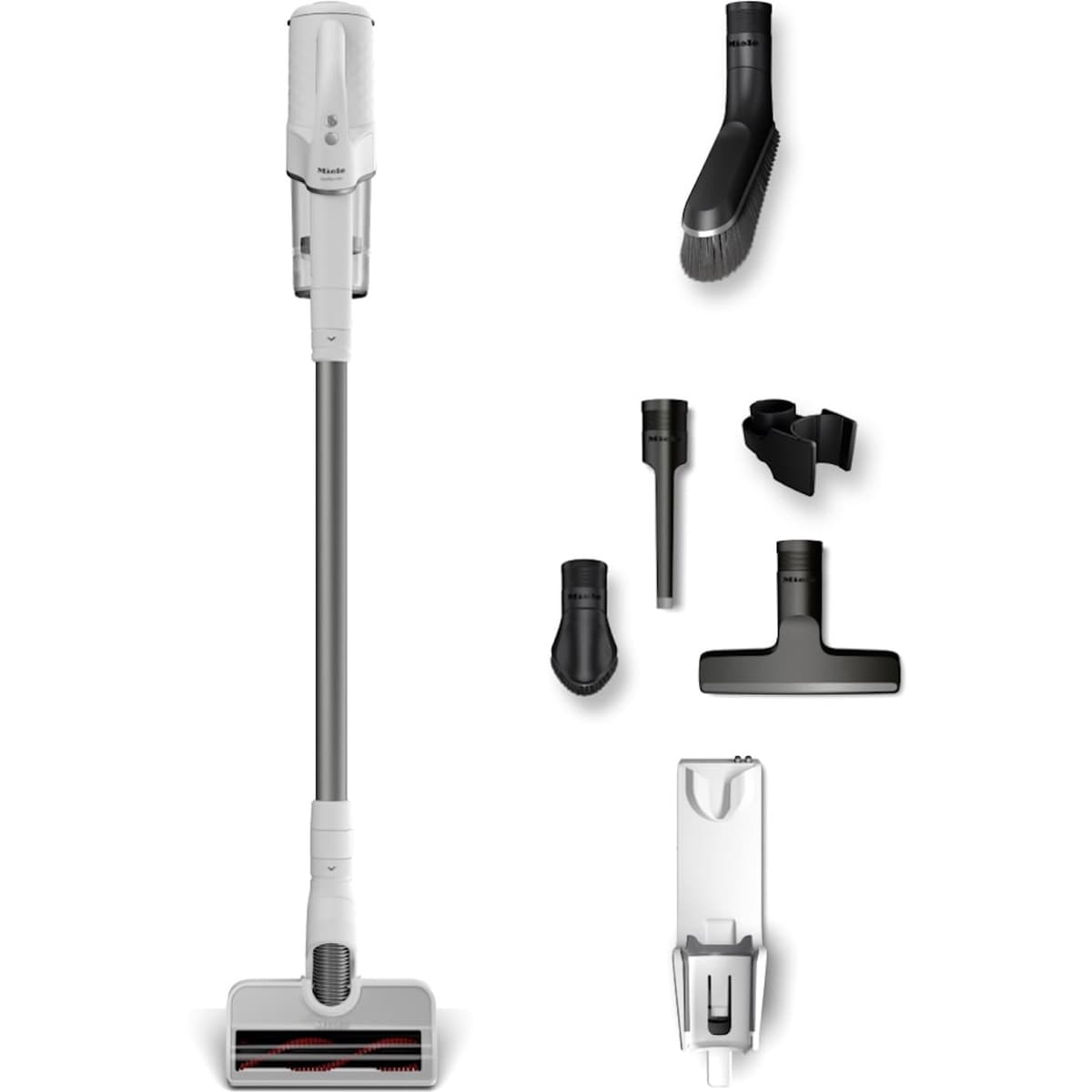 Miele Duoflex Extra aspiradora sin cable y sin bolsa, stick flexible multiusos, Blanco Brillante / Gris Espacio 12580550