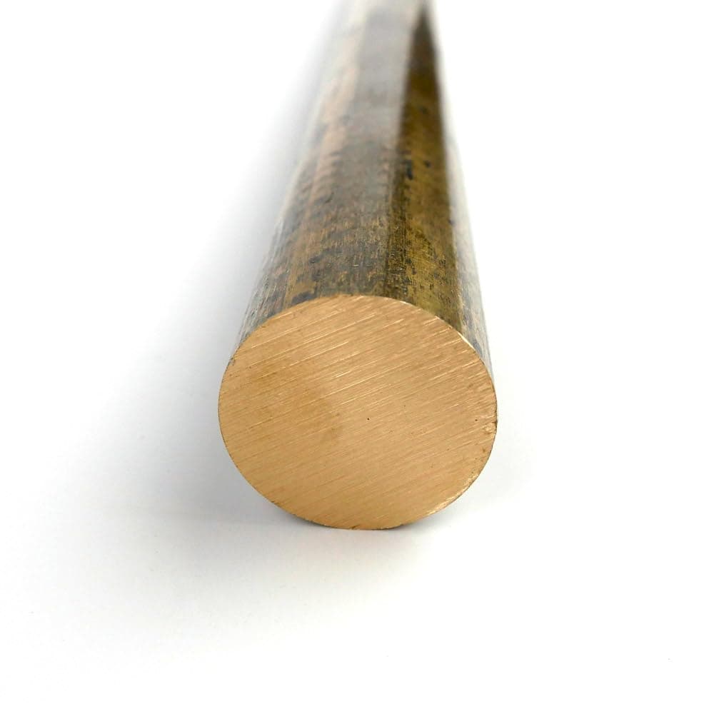 Barra redonda de latón 360, acabado sin pulir (de molino), temple H02, ASTM B16, diámetro 2", largo 36", OnlineMetals 1279