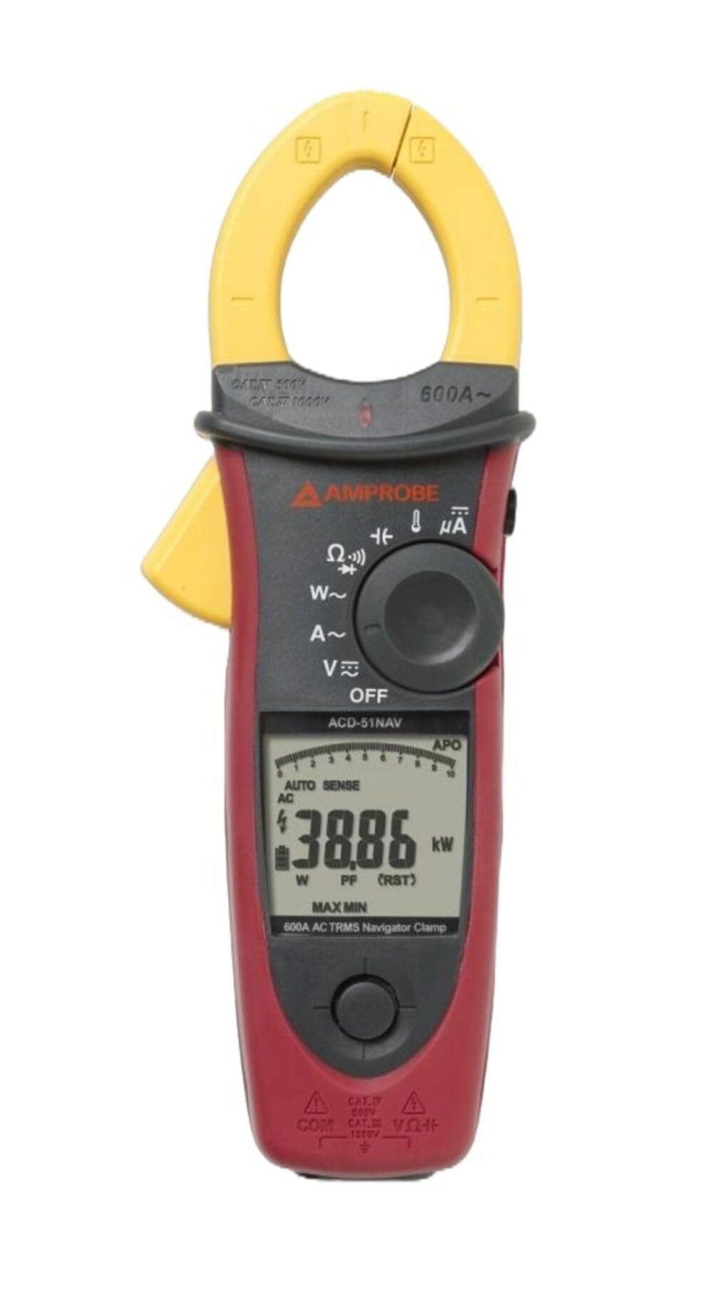 Amprobe ACDC-52NAV Pinza amperimétrica AC/DC CAT IV 600 A TRMS Navigator 3729961