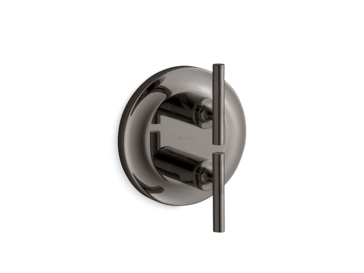 KOHLER Purist Juego de manijas apiladas para válvula termostática, Vibrant Titanium T14489-4-TT