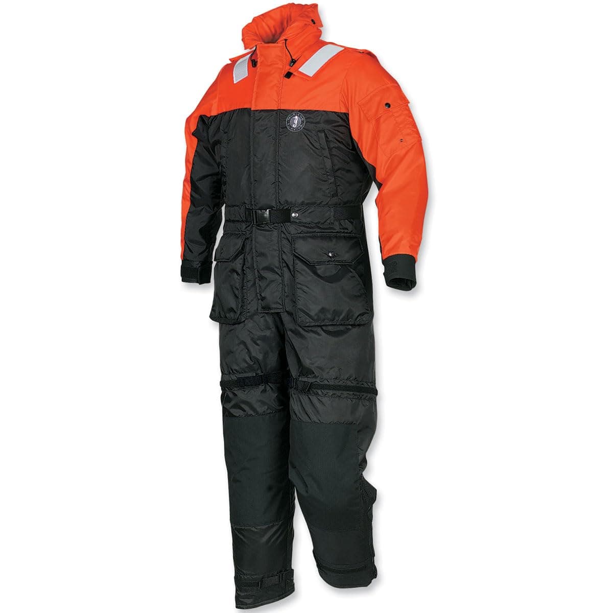 Mustang Survival Deluxe Anti-Exposure Coverall y Worksuit, Naranja/Negro, X-Large MS2175-XL-OR/BK
