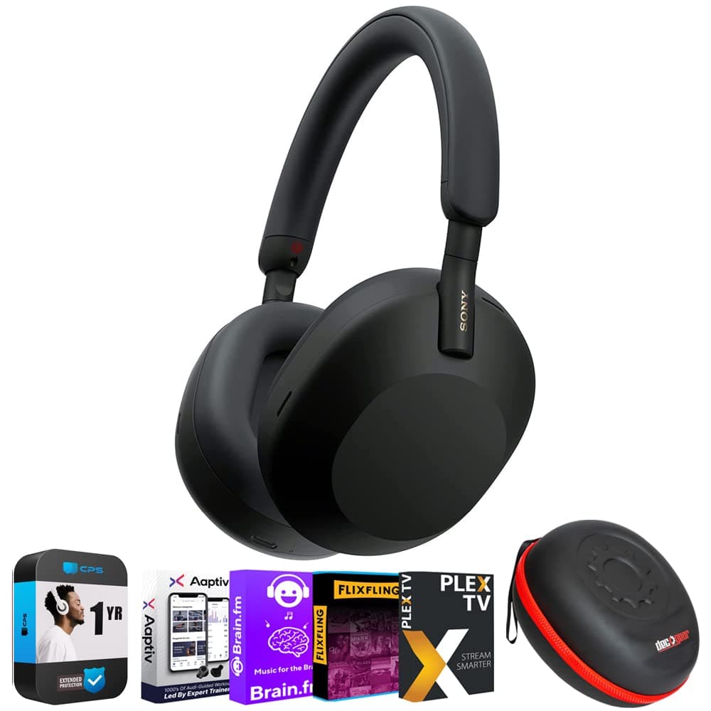 Sony WH-1000XM5 Negro Bundle con Extensión de Protección 2 Años y Accesorios E99SNWH1000XM5B