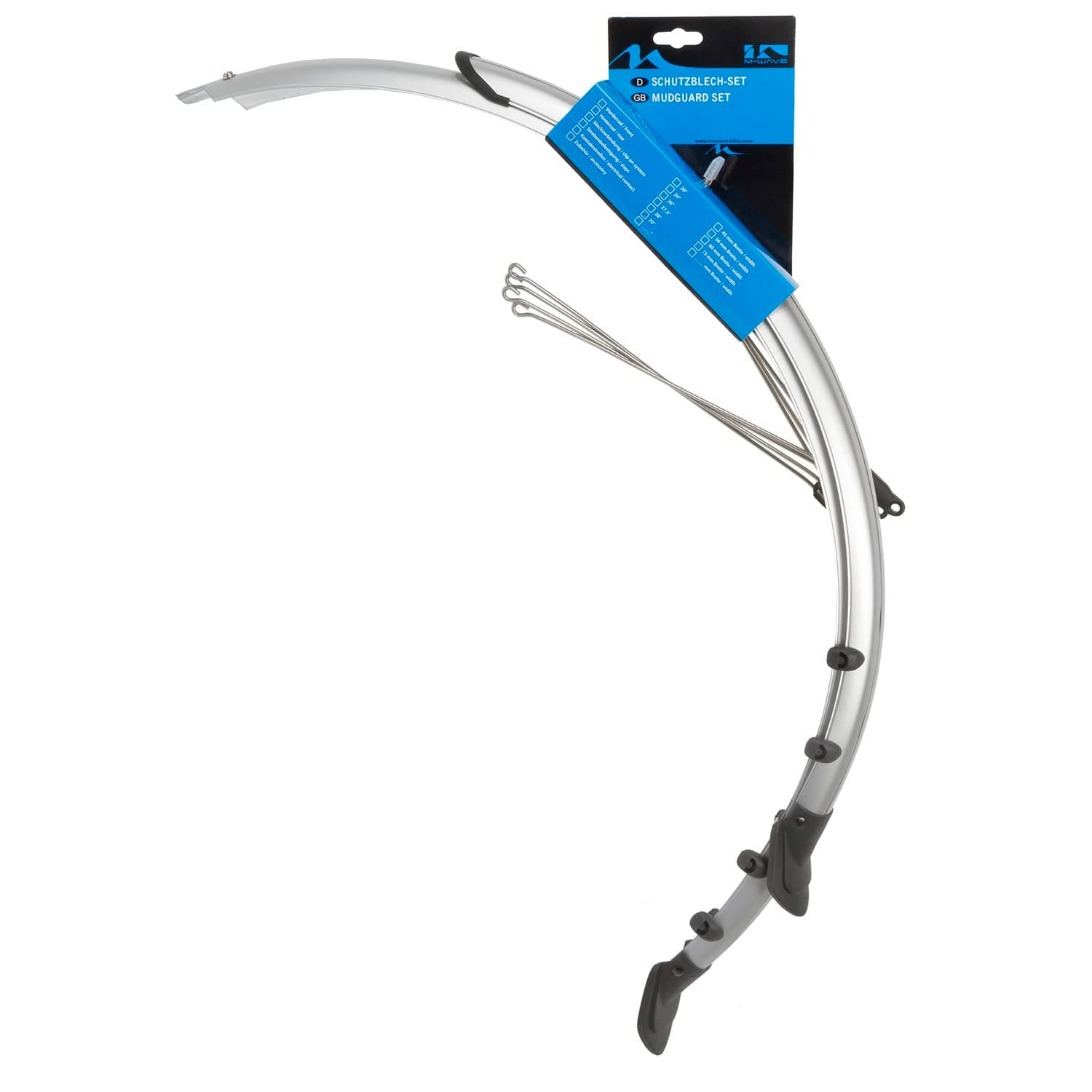 Juego de Guardabarros M-Wave Unisex MS28, Plateado 386175.0