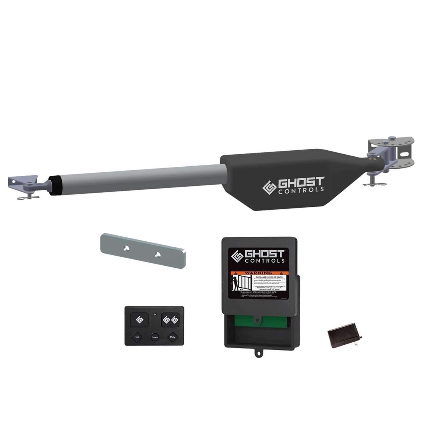 Ghost Controls LSM1K Kit Abridor Automático para Portón Batiente Residencial, Solar Capable, PRO Series