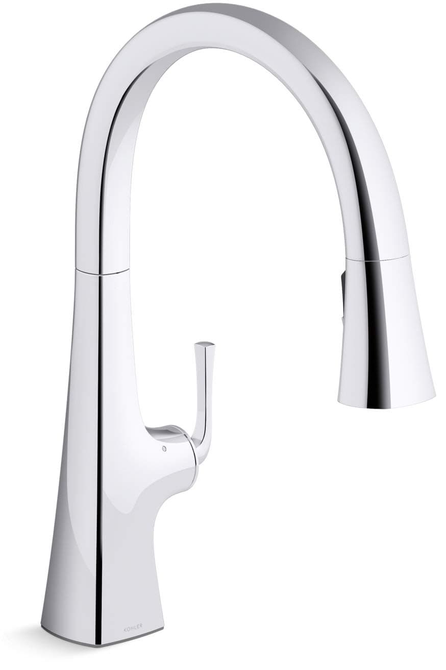 Kohler Graze 22068-WB-CP grifo de cocina touchless con control por voz, cromo pulido