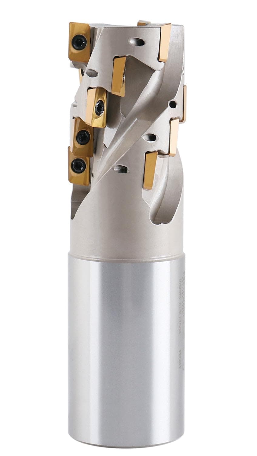 Accusize Indexable Weldon Shank End Mill 2" con insertos APKT1604, shank 2", OAL 7" 5508-0009