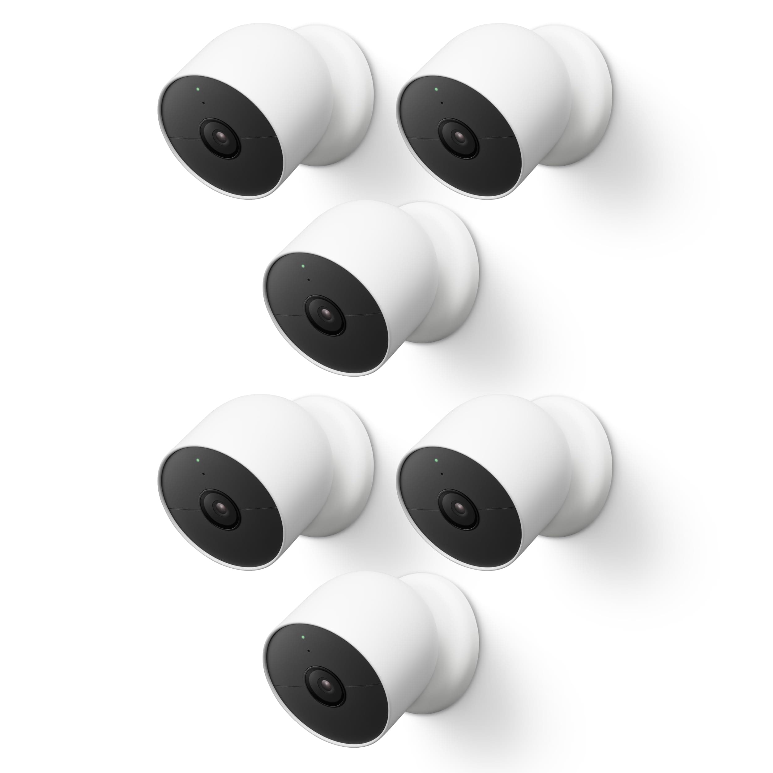 Google Nest Cam (Batería) 2.ª Gen - Paquete de 6 Cámaras