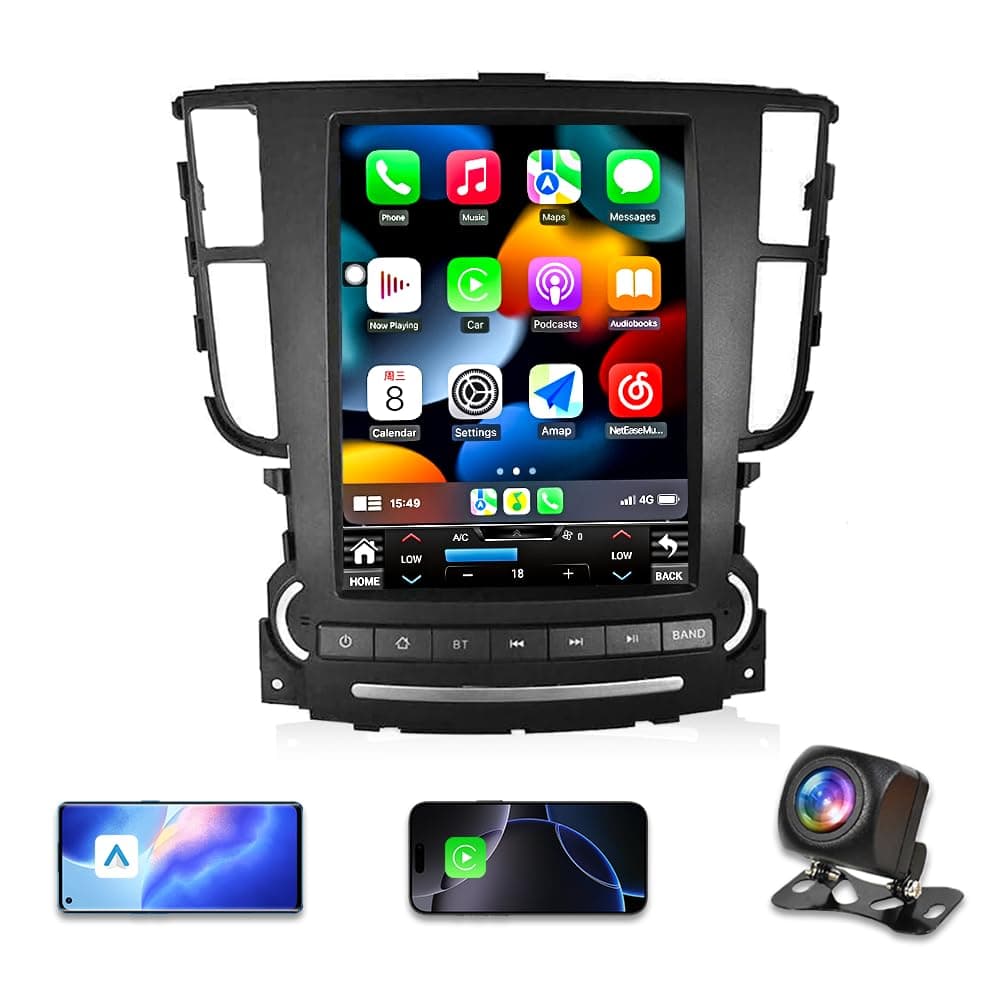 VIKNAN Radio para Auto Android para Acura TL 2004 2005 2006 2007 2008 Reproductor Multimedia Pantalla Táctil Unidad Principal con Android Auto Grabadora Navegación GPS