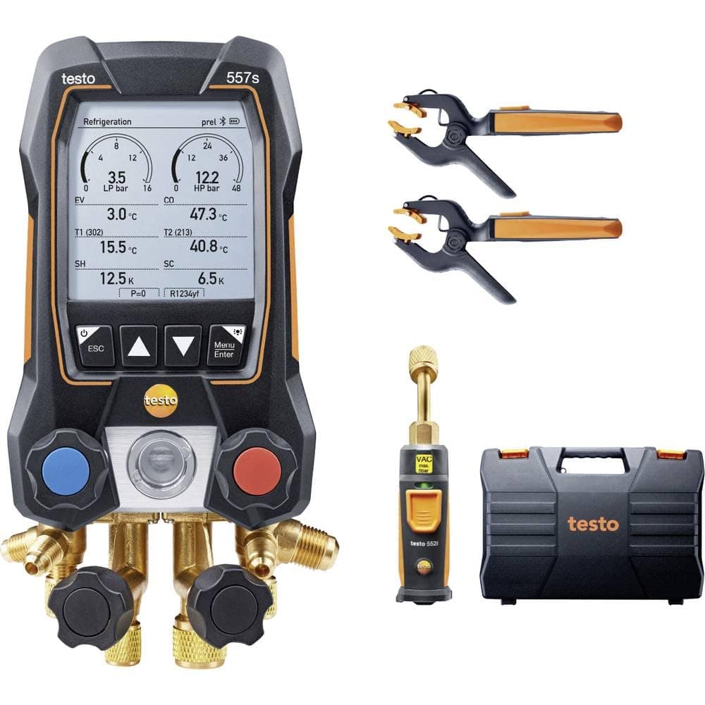 Testo 557s AC Manifold Gauge Set - AC Recharge Kit con Bluetooth 0564 5571