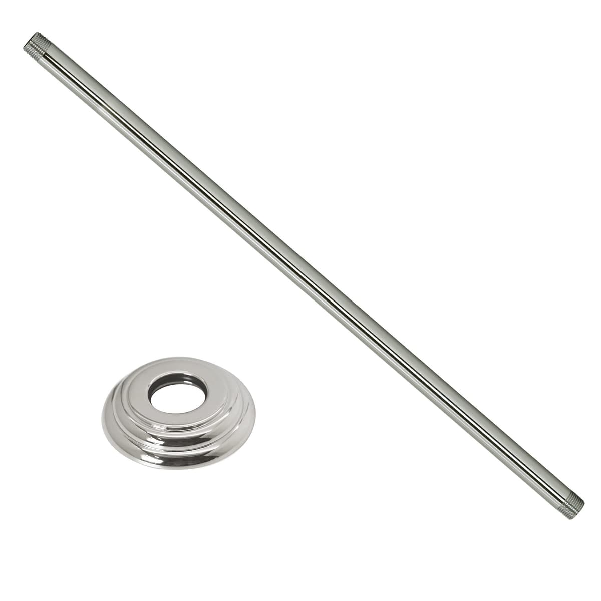 Westbrass D3619A-25-26 Brazo de ducha para techo 1/2" IPS x 19" con flange - cromo pulido (25 unidades)