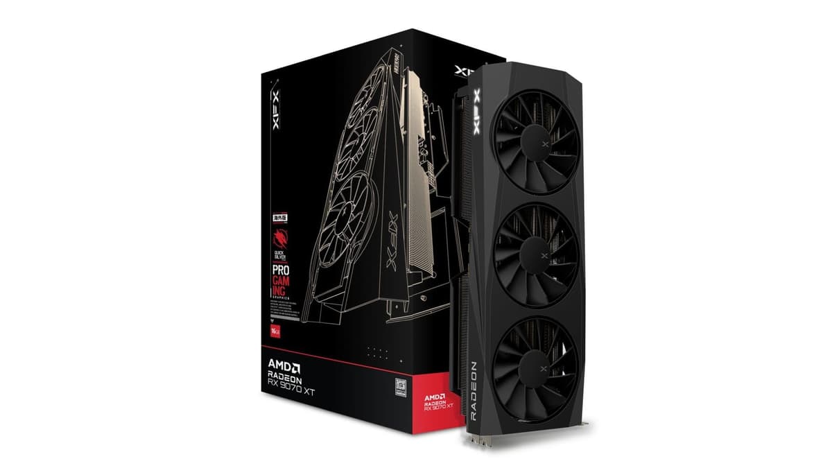 XFX Quicksilver AMD Radeon RX 9070XT Edición Gaming con 16GB GDDR6 HDMI 3xDP, AMD RDNA 4 RX-97TQICKBA