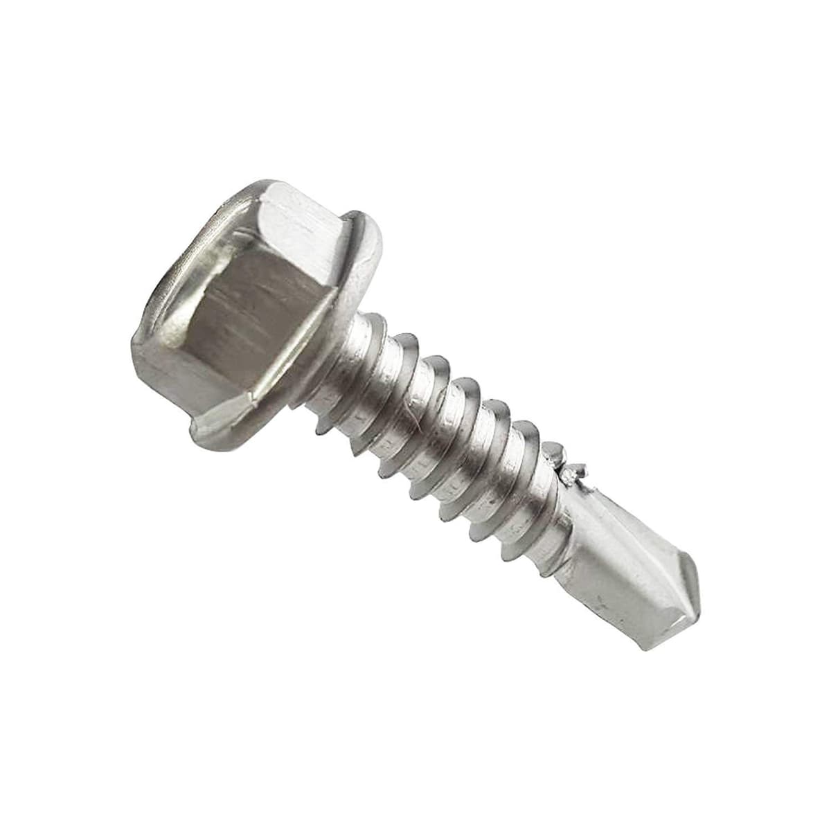 Ecom Fasteners #10 x 1-3/4" Tornillos autoperforantes Hex Washer Head en acero inoxidable 410 endurecido - 2000 PCS E4-SDS-H-10-175-2000pk