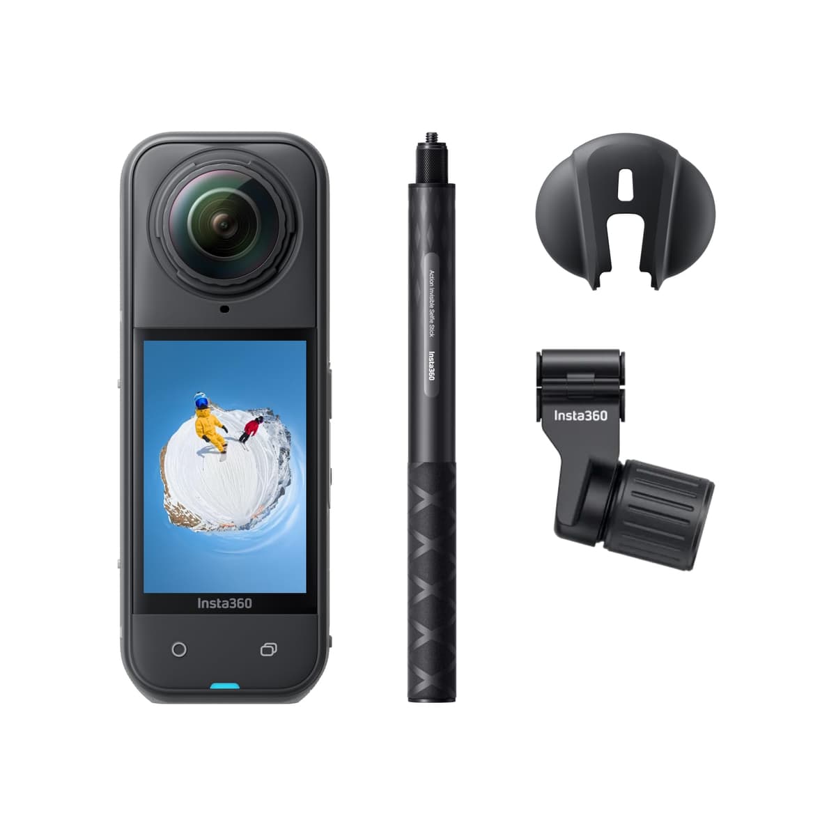 Insta360 X5 Ski Bundle - Cámara 360 8K Resistente con Stick Invisible y Batería de 3 Horas CINSAAHA-S2