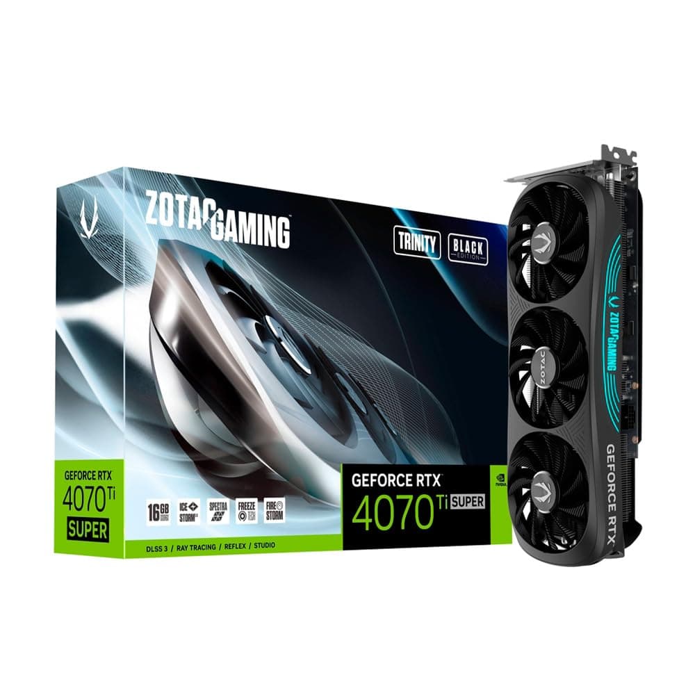 ZOTAC GAMING GeForce RTX 4070 Ti SUPER Trinity Black Edition 16GB GDDR6X ZT-D40730D-10P