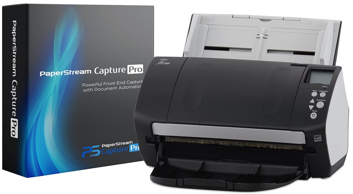 Fujitsu fi-7160 Deluxe - Escáner de documentos de escritorio dúplex a color con PaperStream Capture Pro CG01000-286401