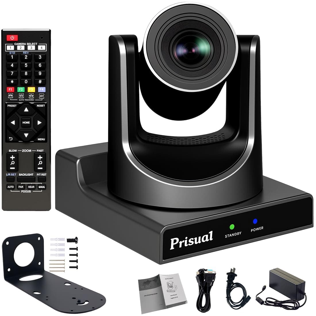 Cámara PTZ Prisual Gen 5, Zoom Óptico 30X, Seguimiento Automático con IA, HDMI 3G-SDI USB Streaming IP, 0.5 Lux para Transmisión en Vivo en Iglesias, YouTube Facebook, Eventos, vMix, OBS, Wirecast. TEM-30S PRO TEM-30V